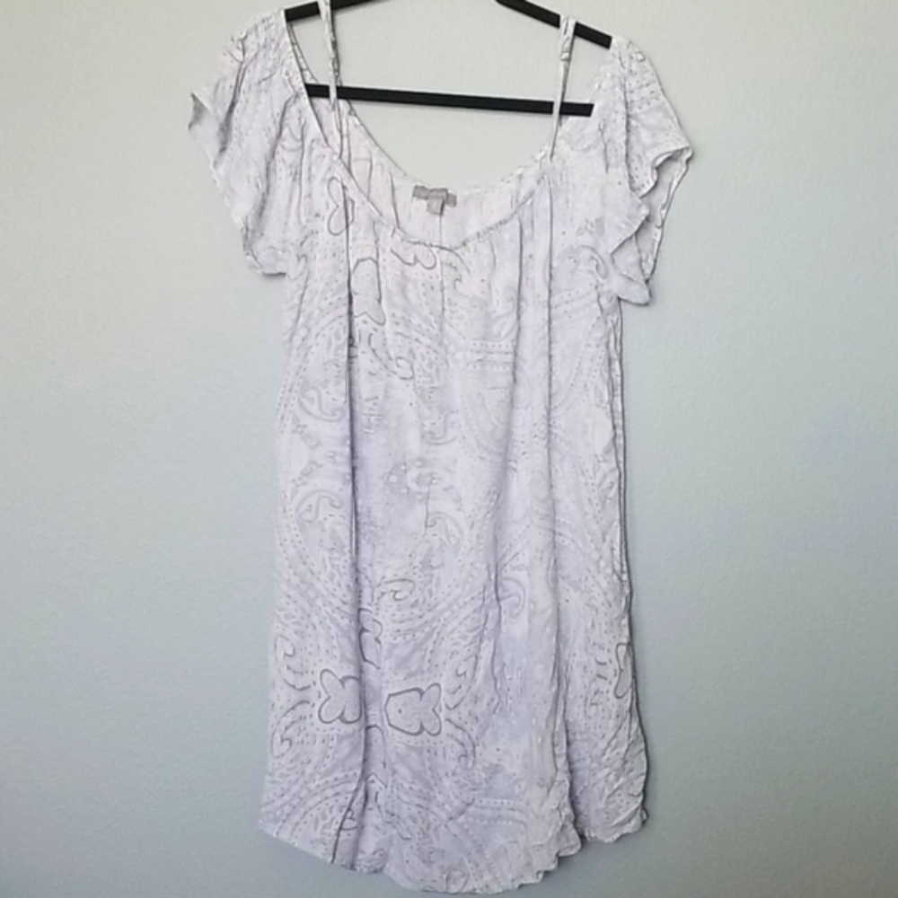 Lovesick Gauze Summer Soft Girl paisley cold shoulder tunic top size 2X